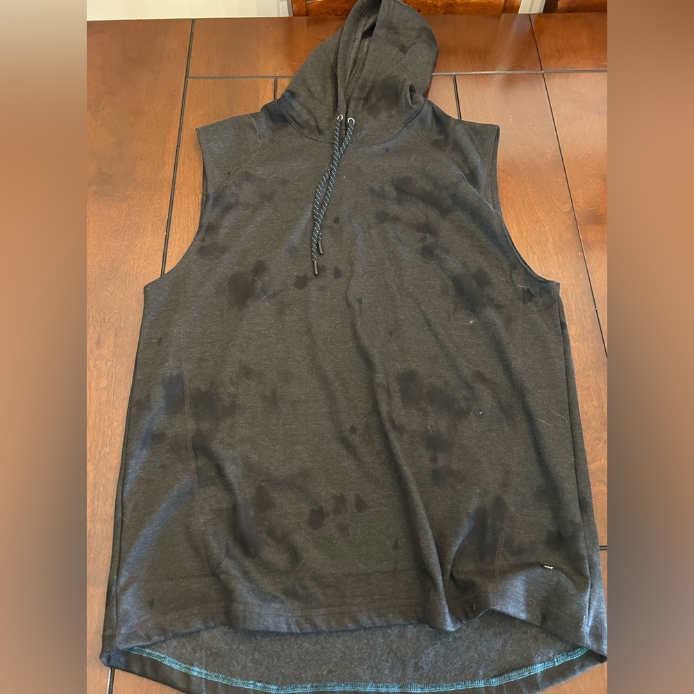 Black and White Smoke Design Hooded TankTop (35 each ASKING)